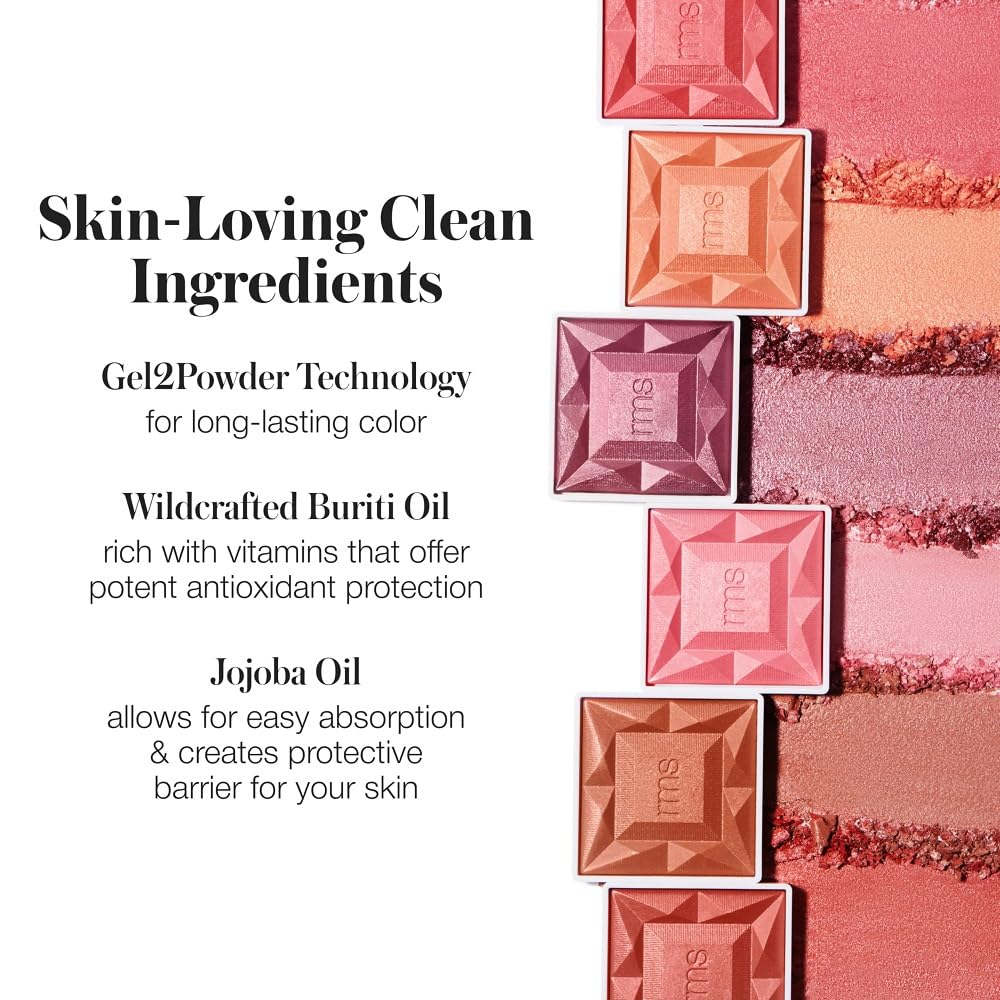 RMS Beauty ReDimension Hydra Blush – Talc-Free Gel-to-Powder Luminous Blush – 8-Hour Wear Long-Lasting Glow with Jojoba Oil – Refillable Mirror Compact – 0.25 oz - TrustMedUSA
