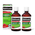 Robitussin Adult Maximum Strength Cough Plus Chest Congestion DM Max, Cough Suppressant and Expectorant, Raspberry Flavor, 8 Fl Oz x 2 - Maple Wellness Supplements