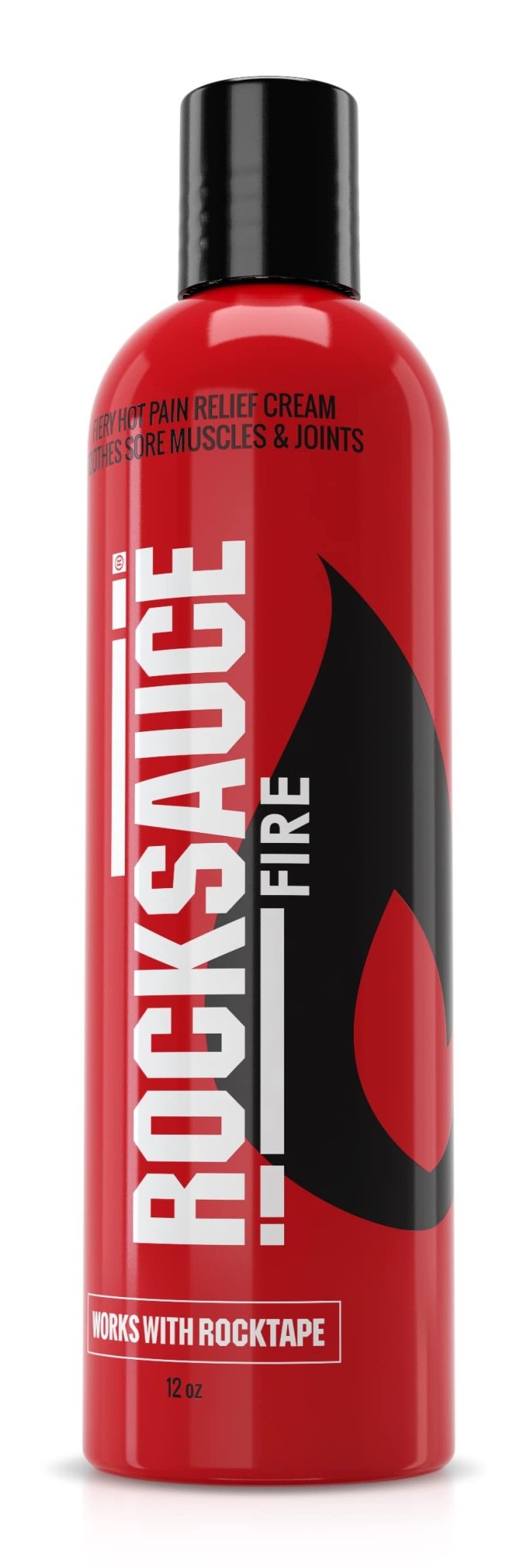 RockTape RockSauce Fire Hot Muscle Relief Cream with Capsaicin, 12 Ounce Bottle - TrustMedUSA