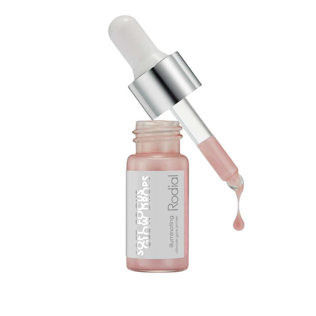 Rodial Soft Focus Glow Booster Drops 0.3 Deluxe fl oz, Illuminating Skin Serum with Glycerin and Antioxidants, Perfectioning and Smoothing Dewy Makeup Base, Weightless Formula - TrustMedUSA