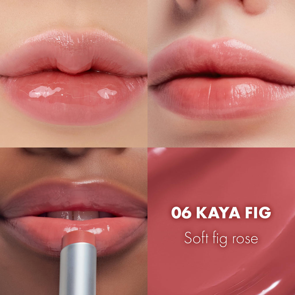 rom&nd GLASTING MELTING BALM 06 Kaya Fig - Vegan K-Beauty Tinted Lip Balm for Crystal Water-Gloss Shine, Deep Hydration & MLBB Rosy Nude Color | Non-Sticky, Long-Lasting Comfort for All Ages - TrustMedUSA