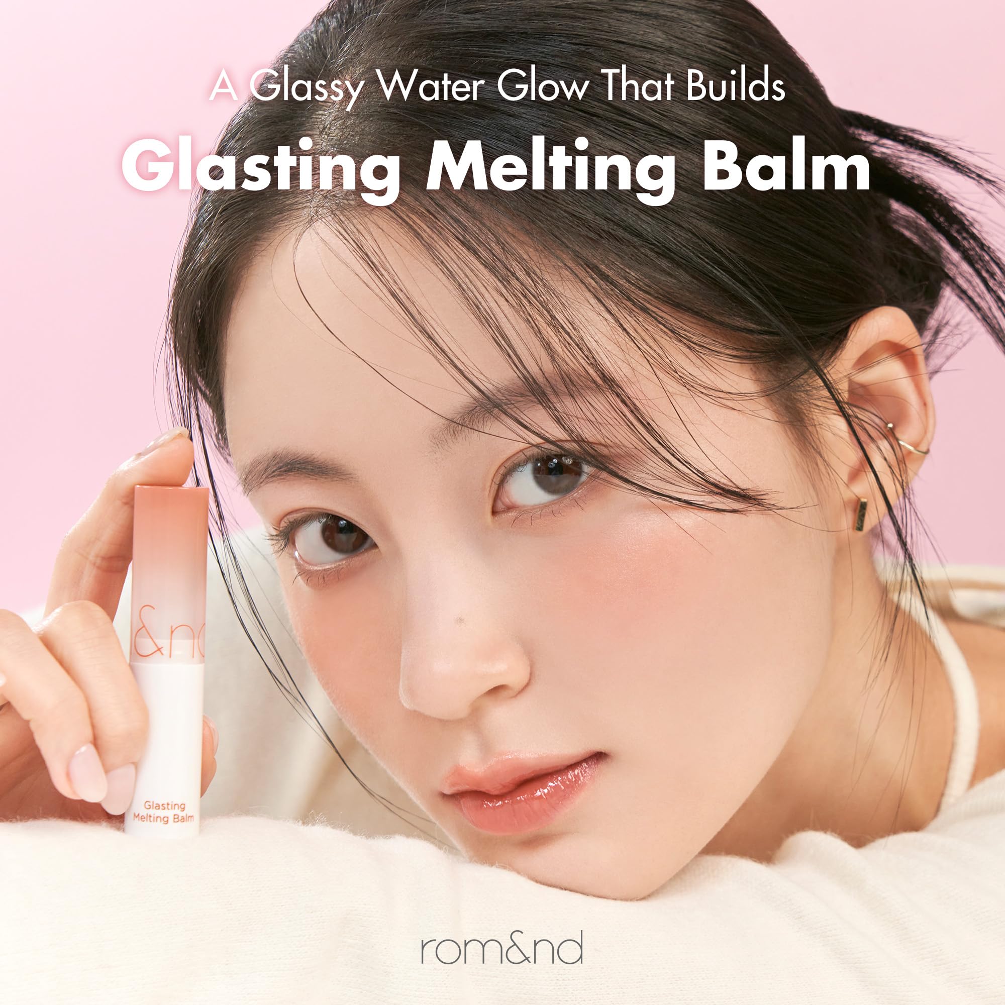 rom&nd GLASTING MELTING BALM 06 Kaya Fig - Vegan K-Beauty Tinted Lip Balm for Crystal Water-Gloss Shine, Deep Hydration & MLBB Rosy Nude Color | Non-Sticky, Long-Lasting Comfort for All Ages - TrustMedUSA