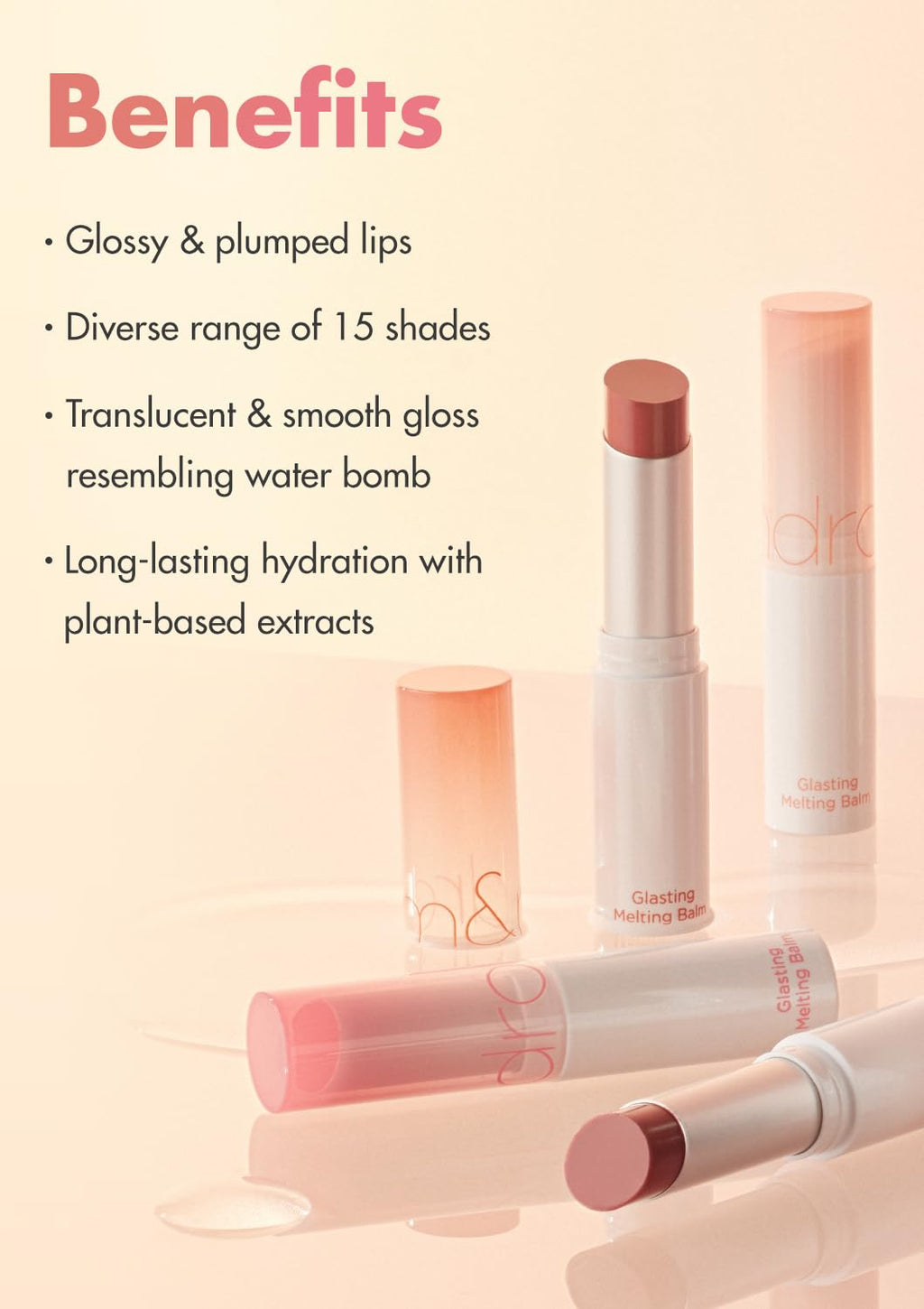 rom&nd GLASTING MELTING BALM 06 Kaya Fig - Vegan K-Beauty Tinted Lip Balm for Crystal Water-Gloss Shine, Deep Hydration & MLBB Rosy Nude Color | Non-Sticky, Long-Lasting Comfort for All Ages - TrustMedUSA