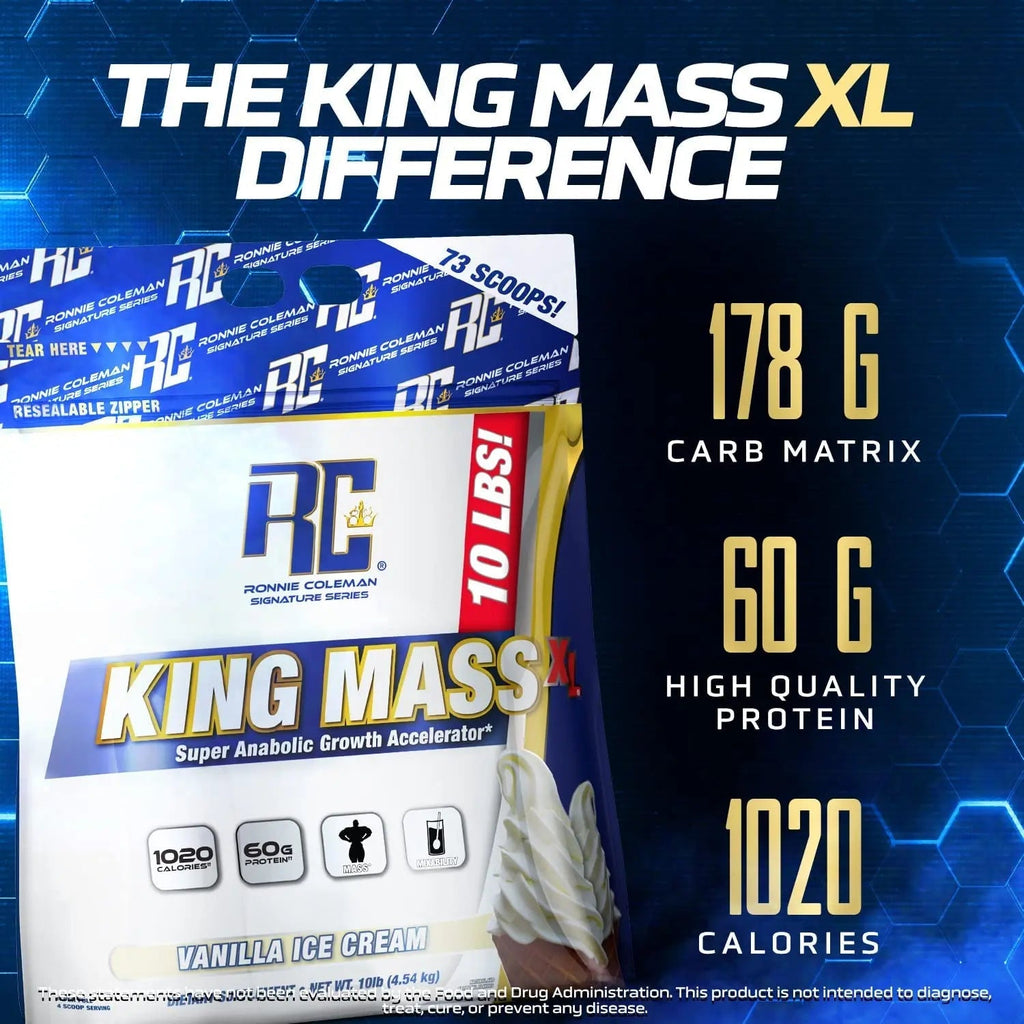 Ronnie Coleman Signature Series King Mass XL Mass Gainer Protein Powder, Muscle - TrustMedUSA