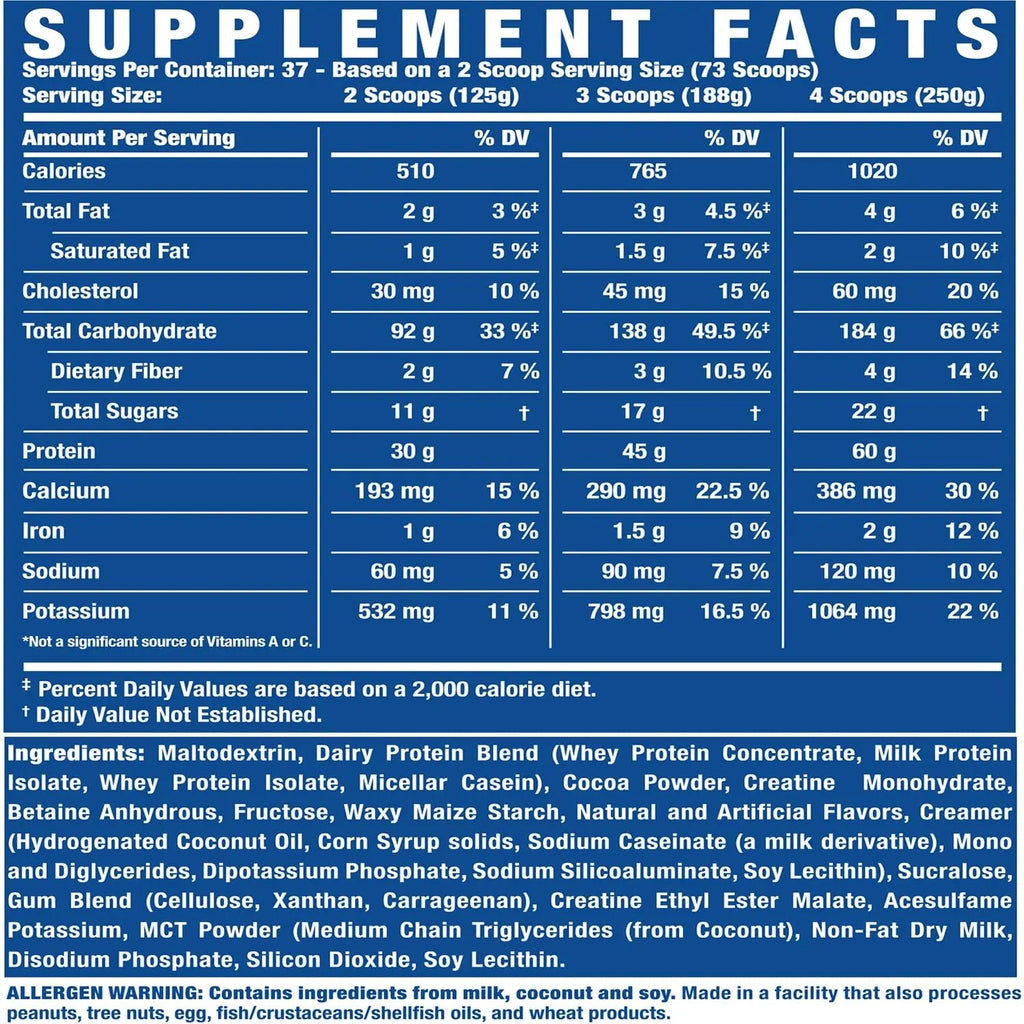 Ronnie Coleman Signature Series King Mass XL Mass Gainer Protein Powder, Muscle - TrustMedUSA