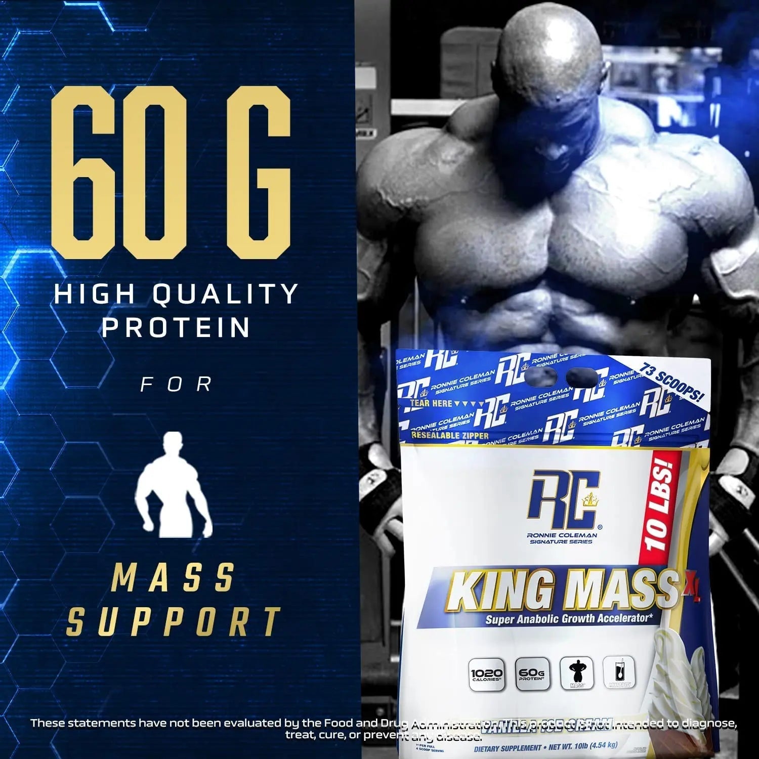Ronnie Coleman Signature Series King Mass XL Mass Gainer Protein Powder, Muscle - TrustMedUSA