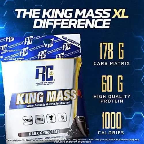 Ronnie Coleman Signature Series King Mass XL Mass Gainer Protein Powder, Muscle Gainer - TrustMedUSA