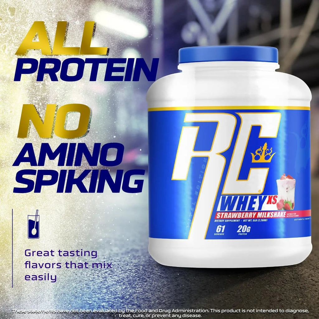 Ronnie Coleman Signature Series Whey XS Protein Powder, Pre Workout Shake Mix - TrustMedUSA