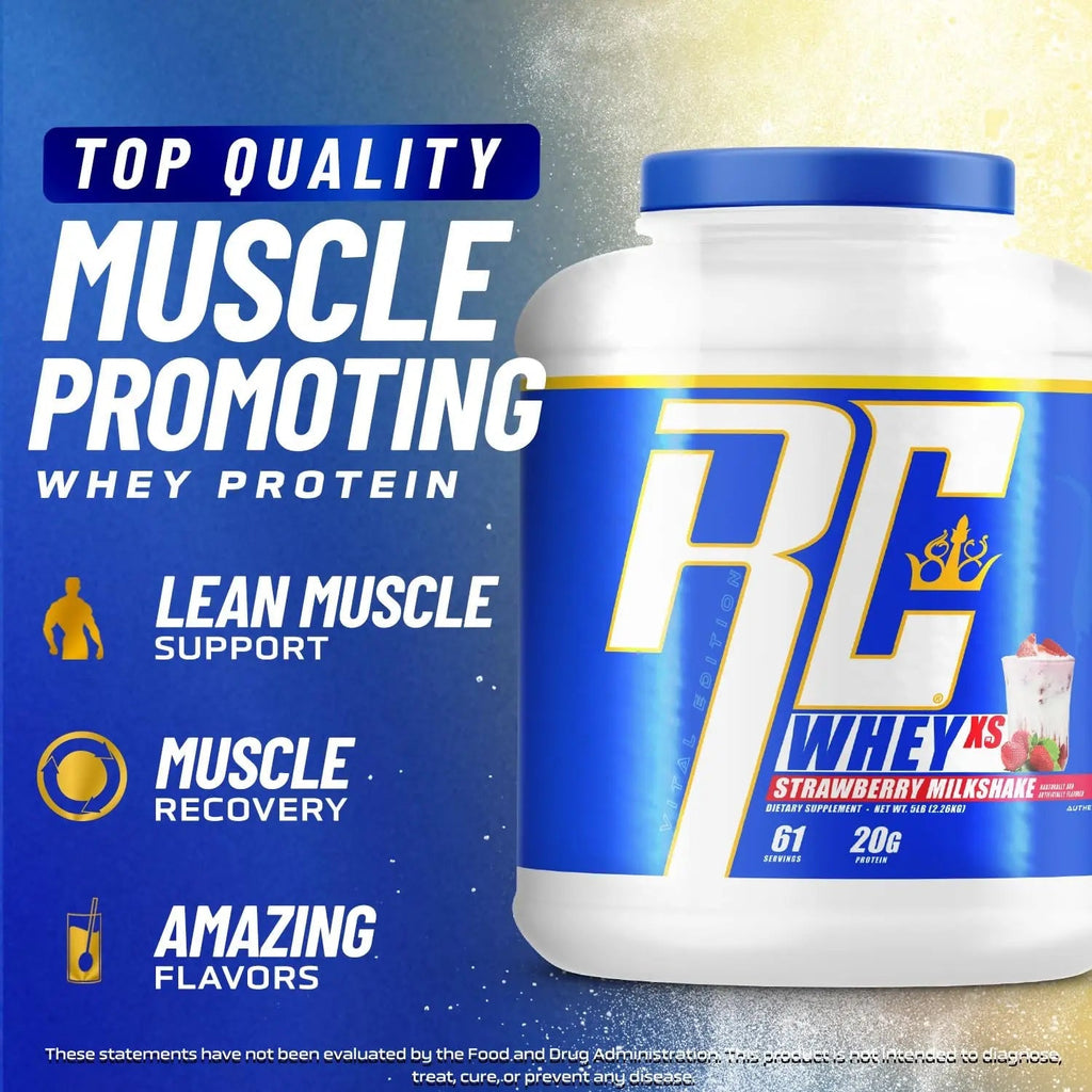 Ronnie Coleman Signature Series Whey XS Protein Powder, Pre Workout Shake Mix - TrustMedUSA