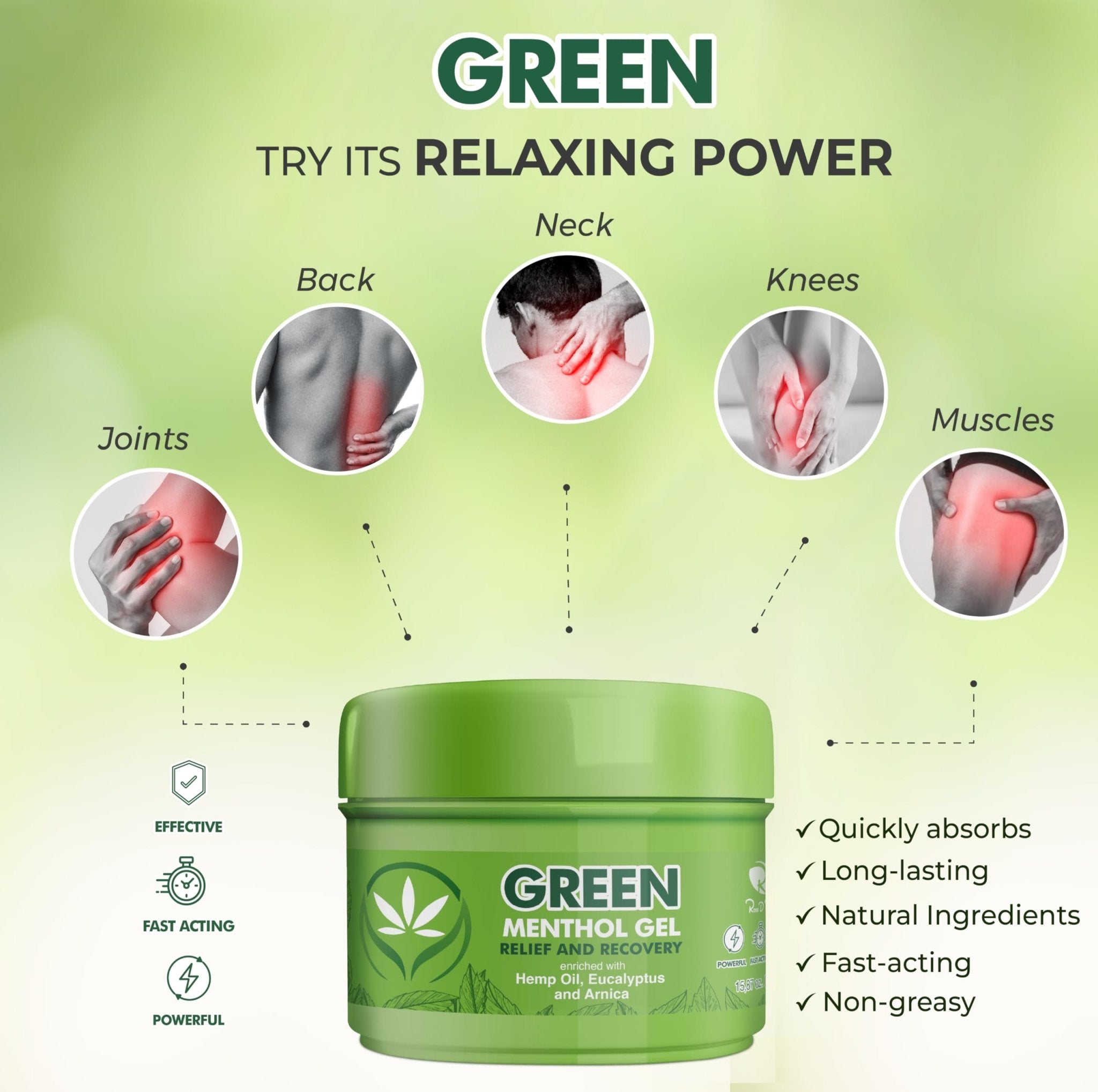 Ross D’Elen Green Menthol Gel Small - 3 Pack (3) - TrustMedUSA