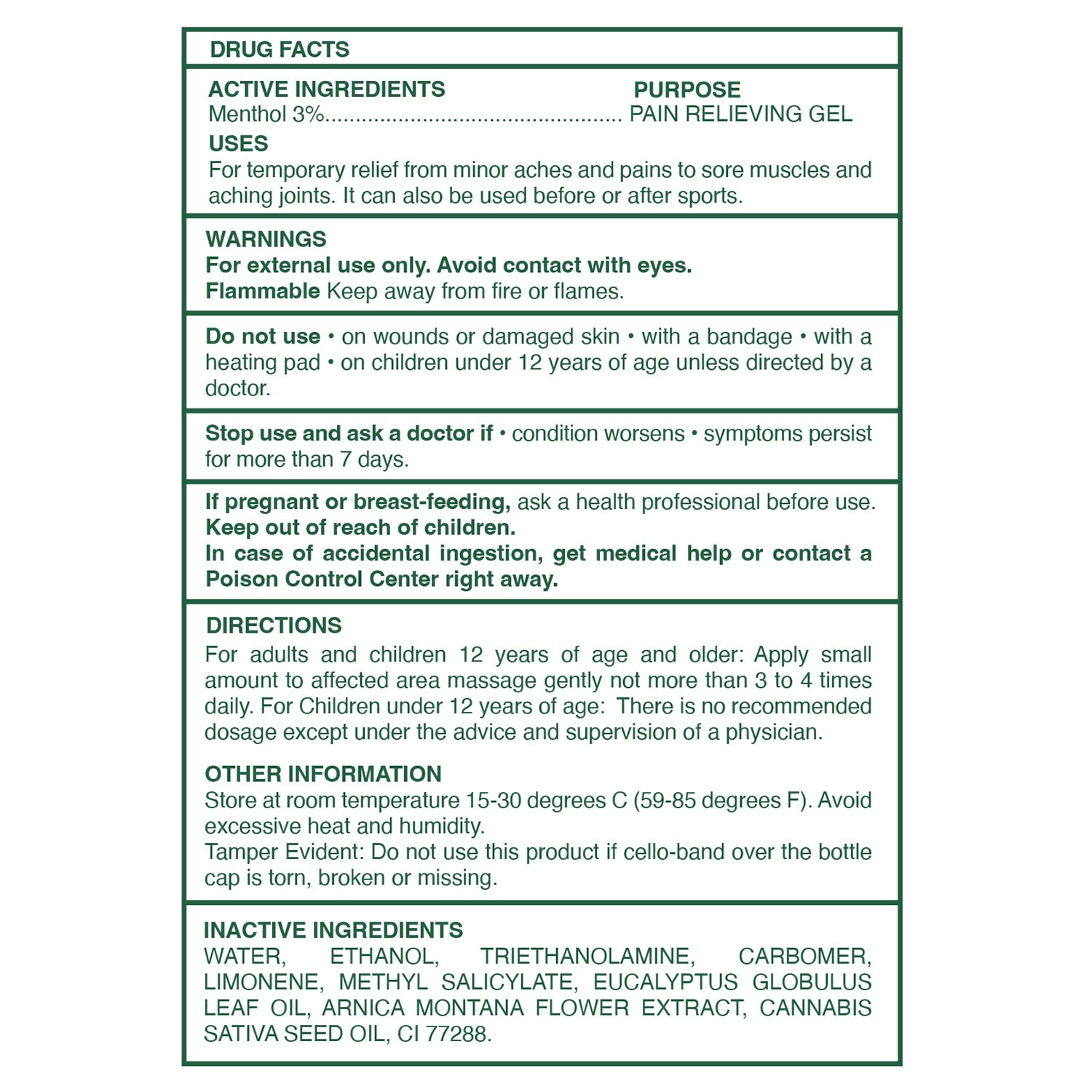 Ross D’Elen Green Menthol Gel Small - 3 Pack (3) - TrustMedUSA
