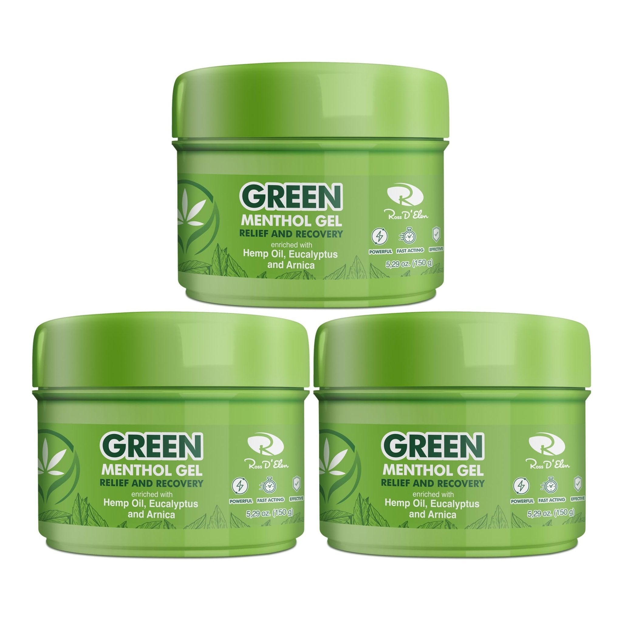 Ross D’Elen Green Menthol Gel Small - 3 Pack (3) - TrustMedUSA
