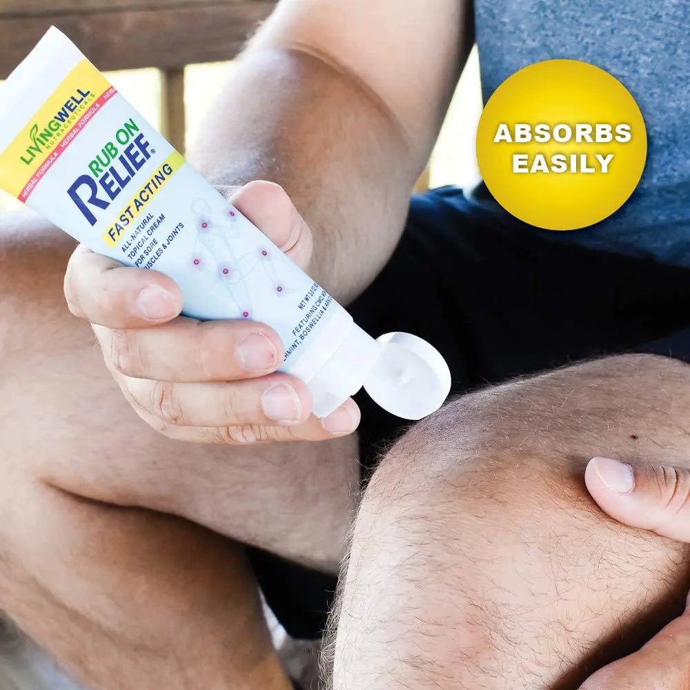 RUB ON RELIEF Fast Acting, Natural Joint and Ache Cream for Muscles, Neck, Back - TrustMedUSA