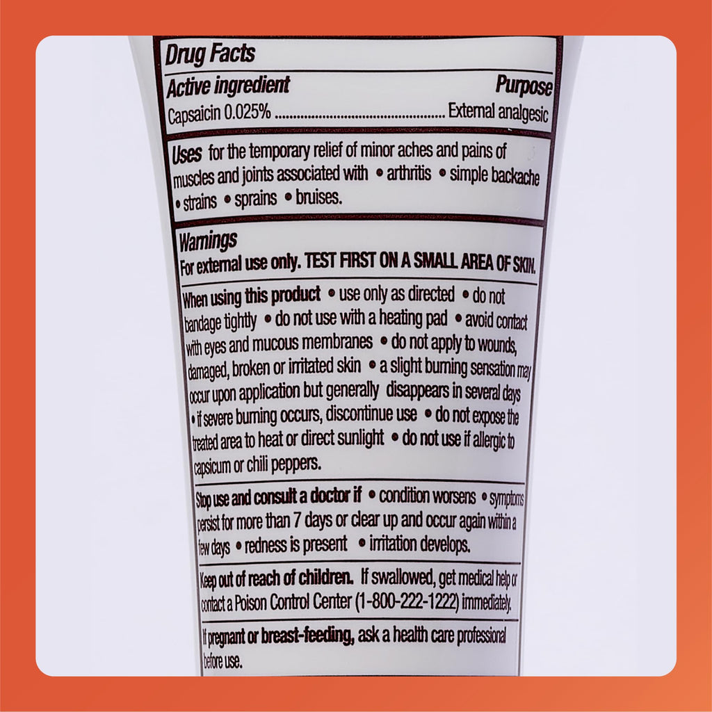Rugby Capsaicin 0.025% Cream for Penetrating Pain Relief - 2.1 Oz (60g) (6 Pack) - TrustMedUSA