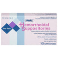 Rugby Hemorrhoidal Suppositories - Soothing and Shrinking Action for Internal Hemorrhoids with Cocoa Butter and Phenylephrine HCl, Easy Open Design - 12 Count - TrustMedUSA