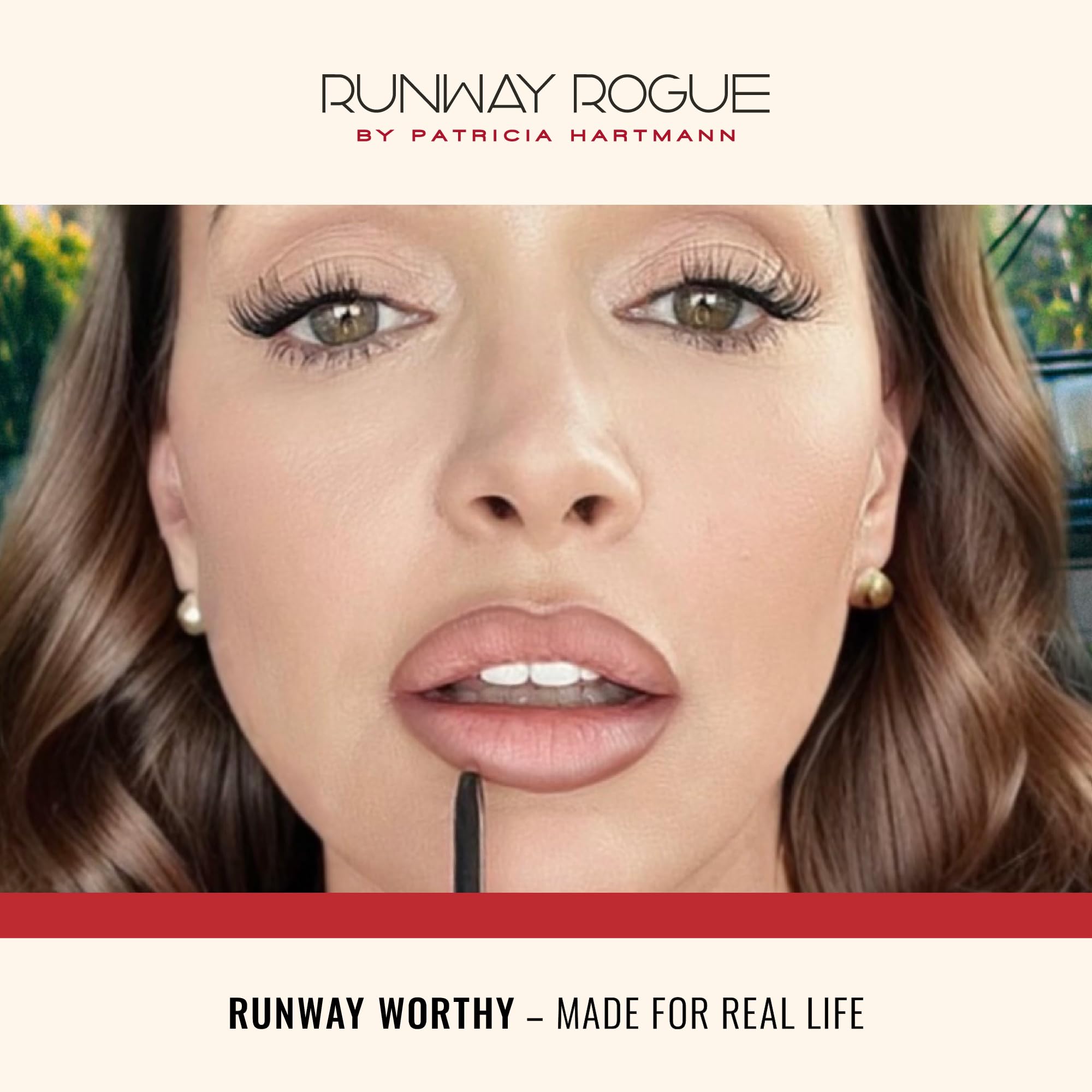 Runway Rogue Designer Liner Lip Pencil, Matte Cool Berry-Rose Lip Liner Pencil and Lip Liner Sharpener, ‘Camera Ready’ - TrustMedUSA