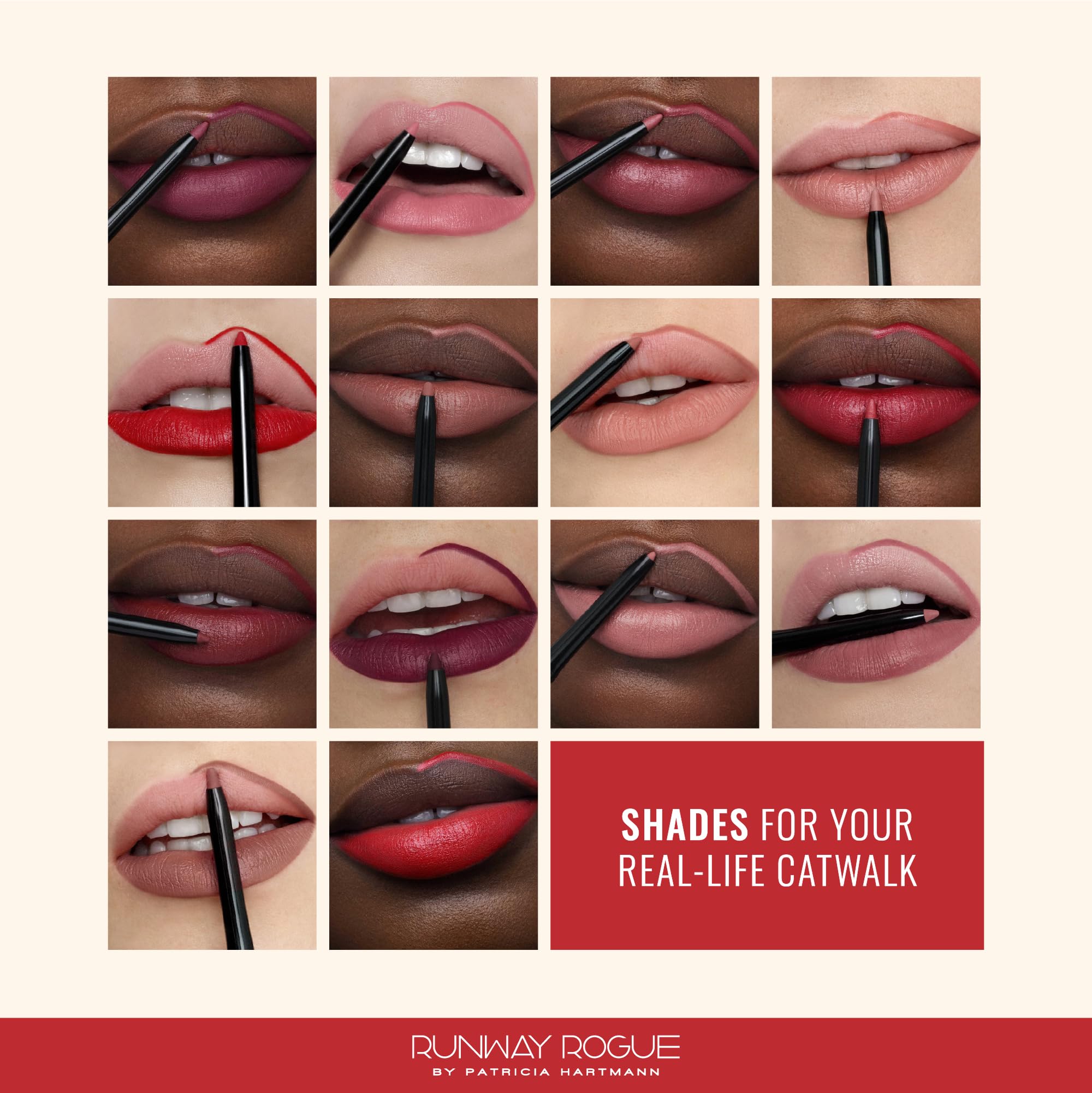 Runway Rogue Designer Liner Lip Pencil, Matte Cool Berry-Rose Lip Liner Pencil and Lip Liner Sharpener, ‘Camera Ready’ - TrustMedUSA