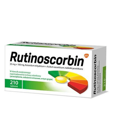 Rutinoscorbin Vitamin C RUTINOSCORBIN - 210 tabs - Colds, Viral infections, Flu - TrustMedUSA