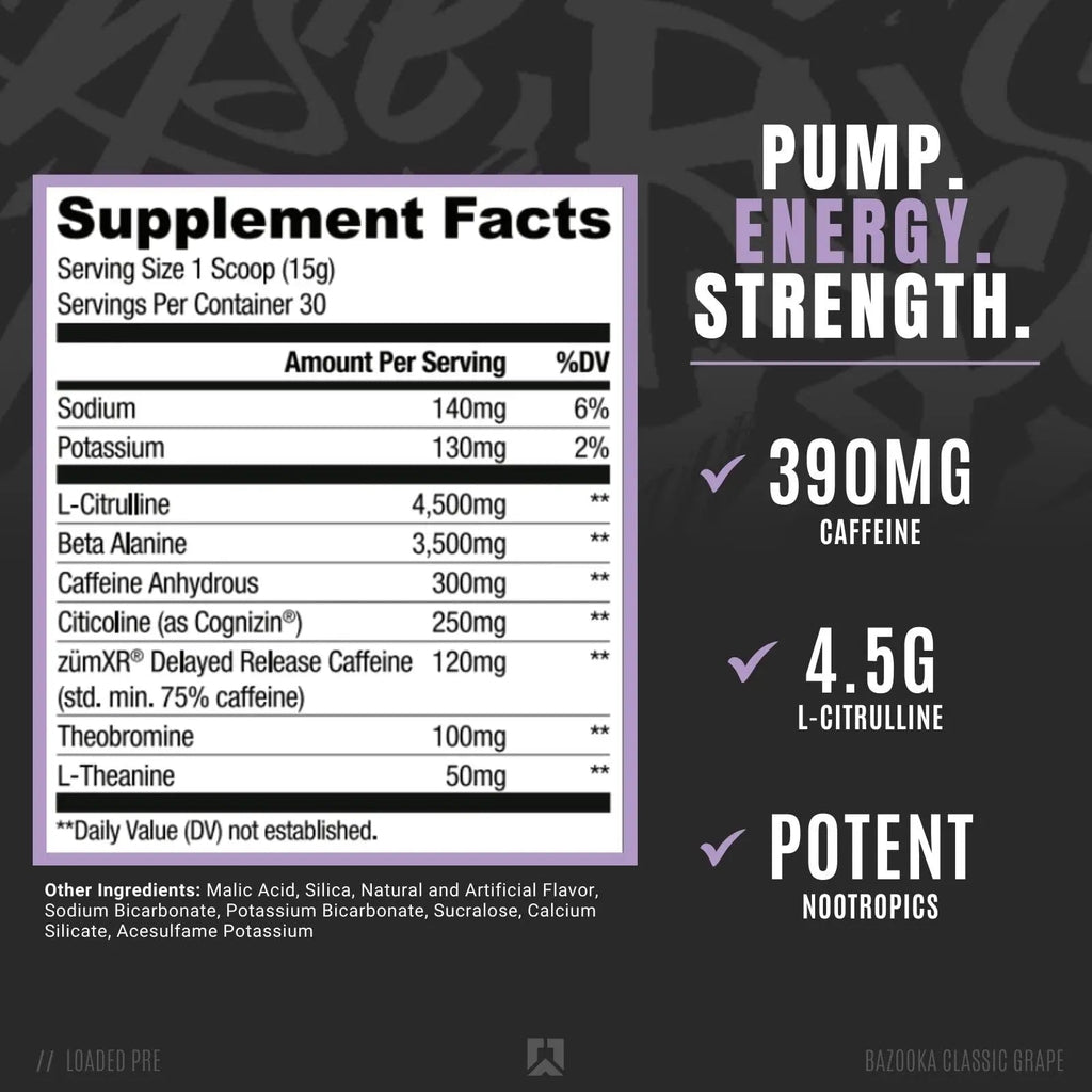 RYSE Up Supplements Loaded Pre Workout Powder Supplement for Men & Women - TrustMedUSA
