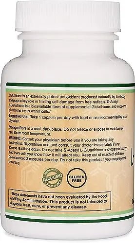 S-Acetyl L-Glutathione Capsules - 100mg, Manufactured and Tested in The USA, 60 Count - TrustMedUSA