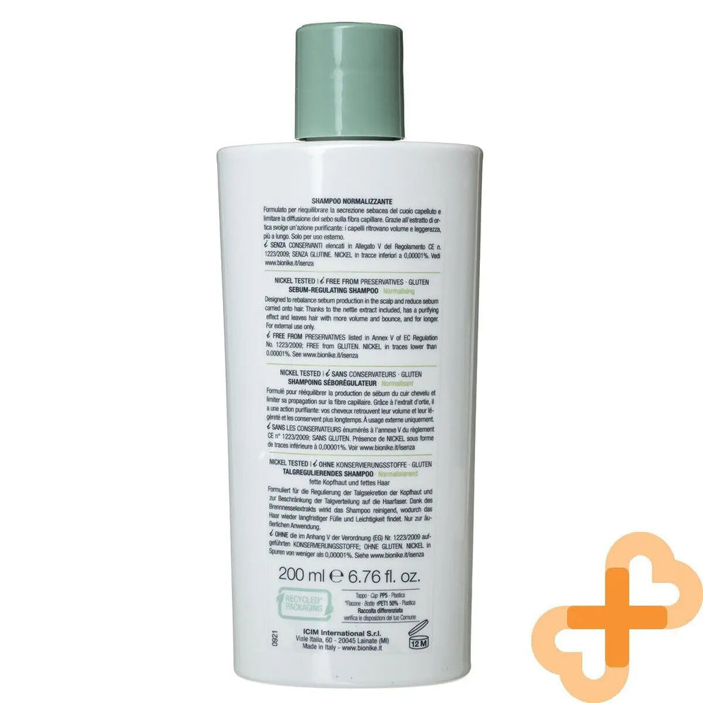 BIONIKE Hair Shampoo For oily Head Skin Hair 200ml Regulates Sebum Bionike Au supplements