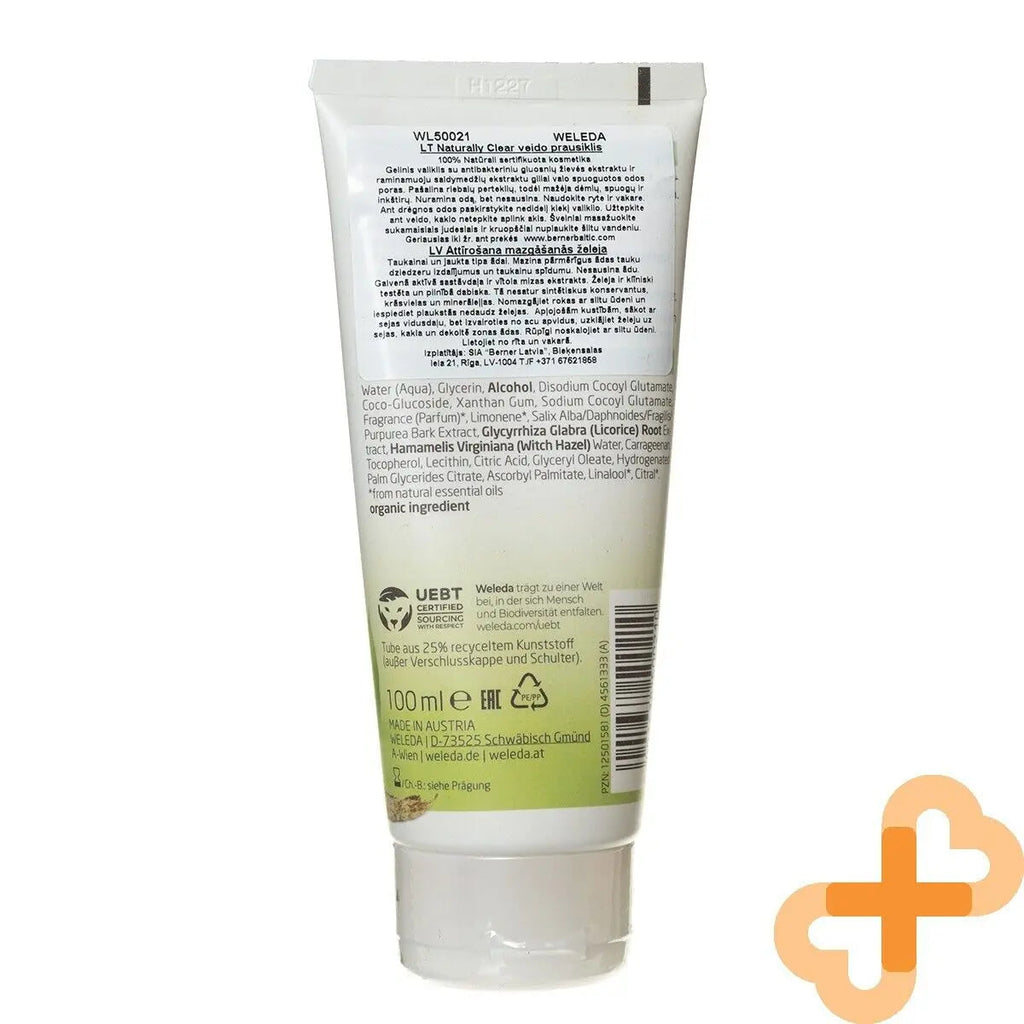 WELEDA Naturally Clear Purifying Gel Cleanser 100ml For Acne Prone Oily Weleda Au supplements