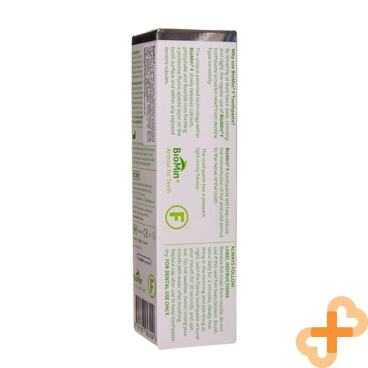 BIOMIN F Fluoride Toothpaste with Bioactive Glass for Sensitive Teeth 75 ml BIOMIN F Au supplements