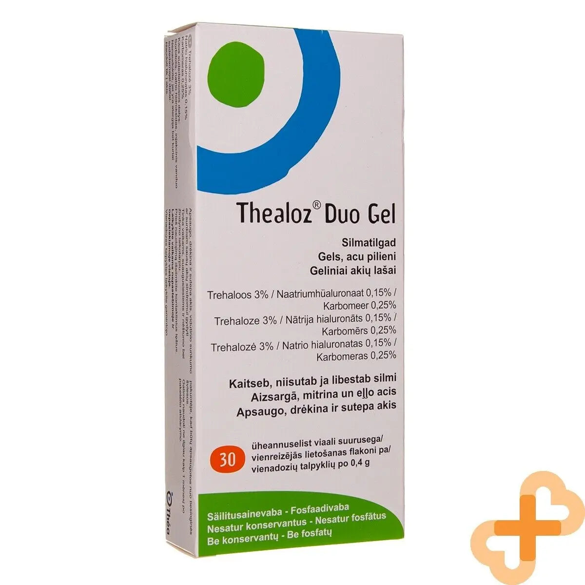 THEALOZ DUO Gel Eye Drops for Dry Eye Syndrom Treatment 0,4g THEALOZ Au supplements