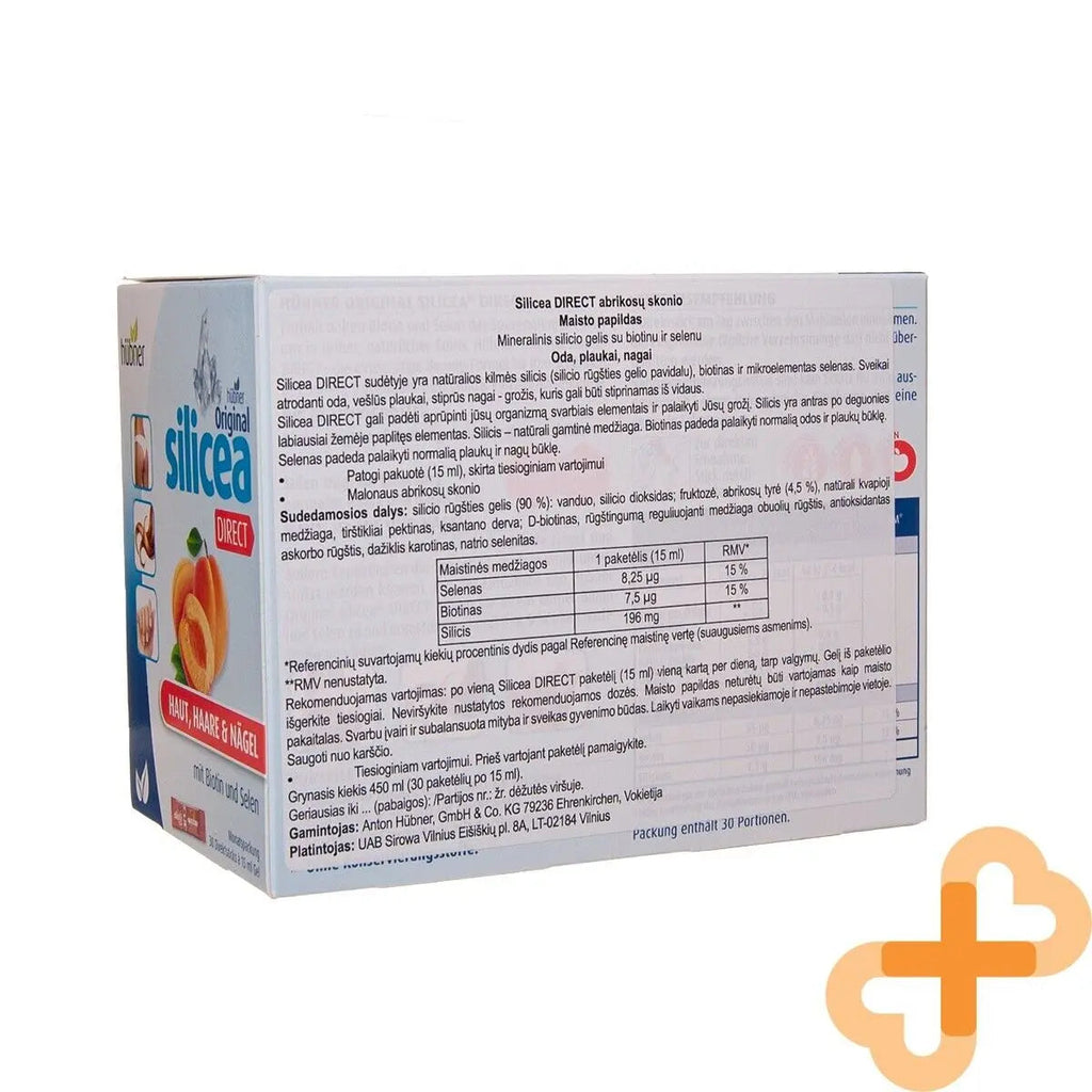 SILICEA DIRECT Apricot Flavor 30 Sachets Supplement For Hair Skin, Nails SILICEA Au supplements