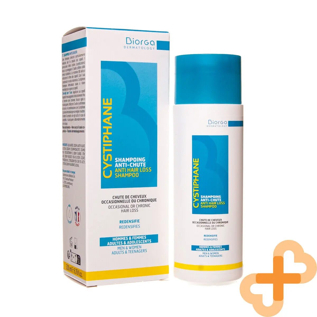 Cystiphane Biorga Anti hair Loss Shampoo Men Women 200ml strengthens hair Biorga Au supplements