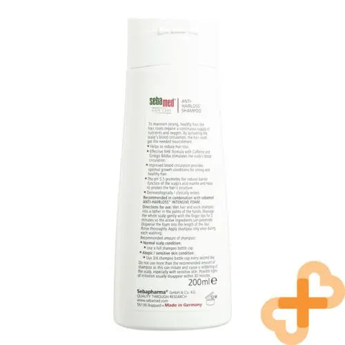 SEBAMED Anti - Hairloss Shampoo 200ml For All Hair Types Ginkgo Biloba SebaMed Au supplements
