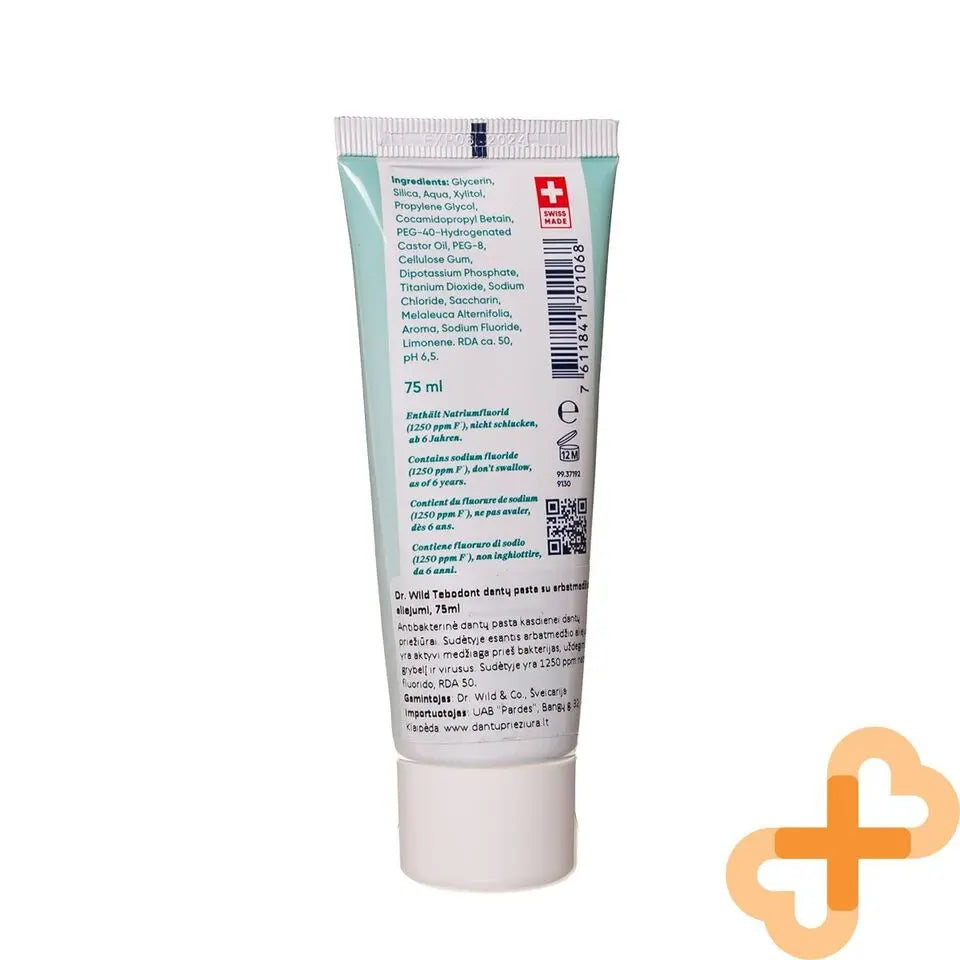 DR. WILD TEBODONT Toothpaste with Tea Tree Oil Strengthens Gums 75 ml DR. WILD Au supplements