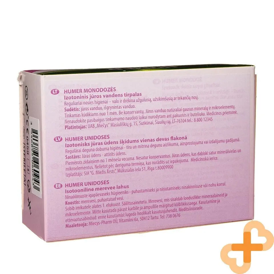HUMER Infant Isotonic Sea Water Solution For Baby 5ml x 18 Doses Stuffy Humer Au supplements