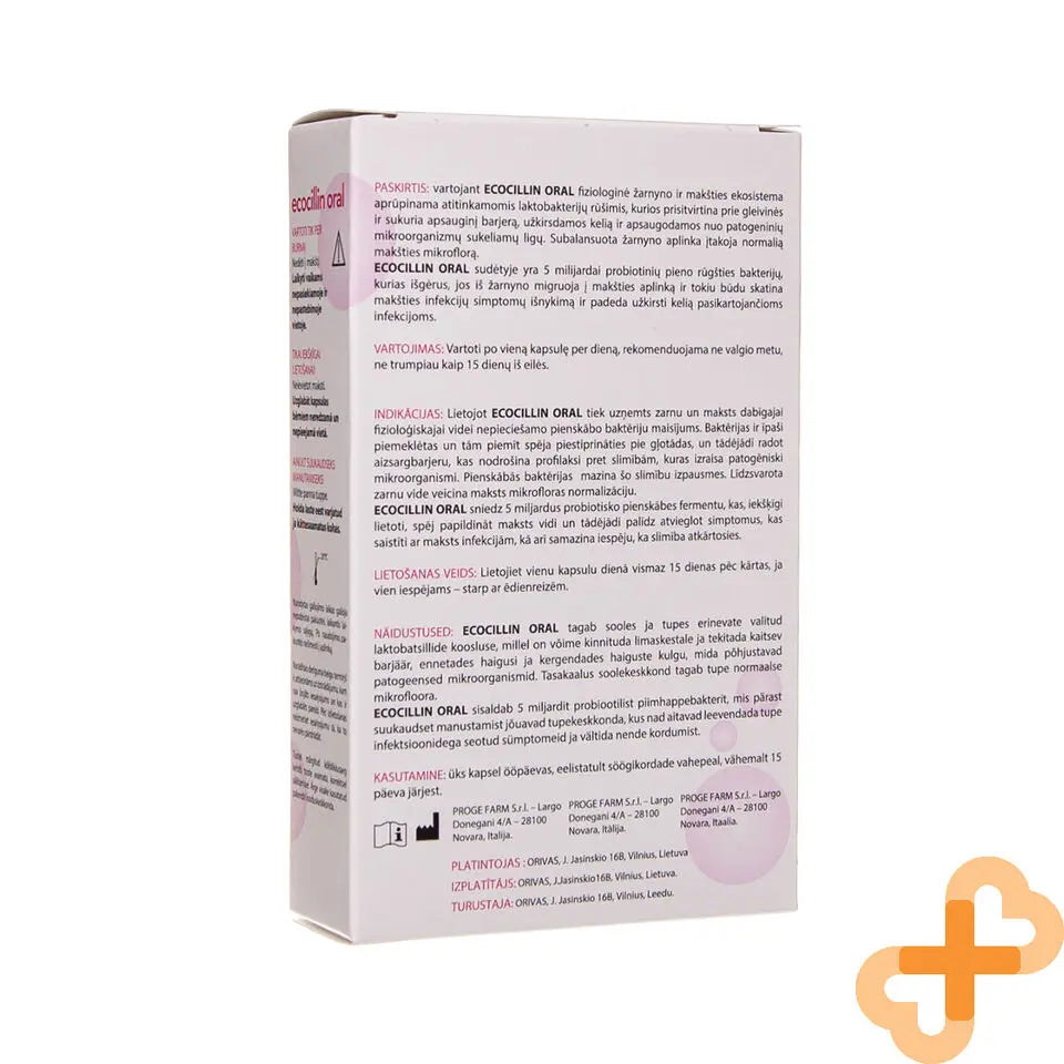 ECOCILLIN ORAL 15 Capsules Restores Normal Vaginal Microflora Supple ECOCILLIN Au supplements