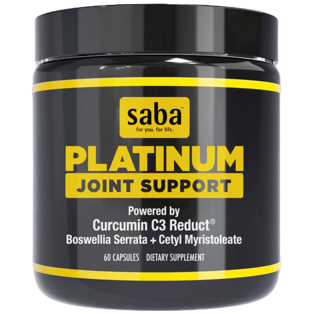 Saba Platinum Joint Support – High Absorption Curcumin C3 Reduct & Boswellia – Fast Acting Turmeric Supplement for Joint Pain Relief, Mobility & Healthy Inflammation Response – 60 Vegan Capsules - TrustMedUSA