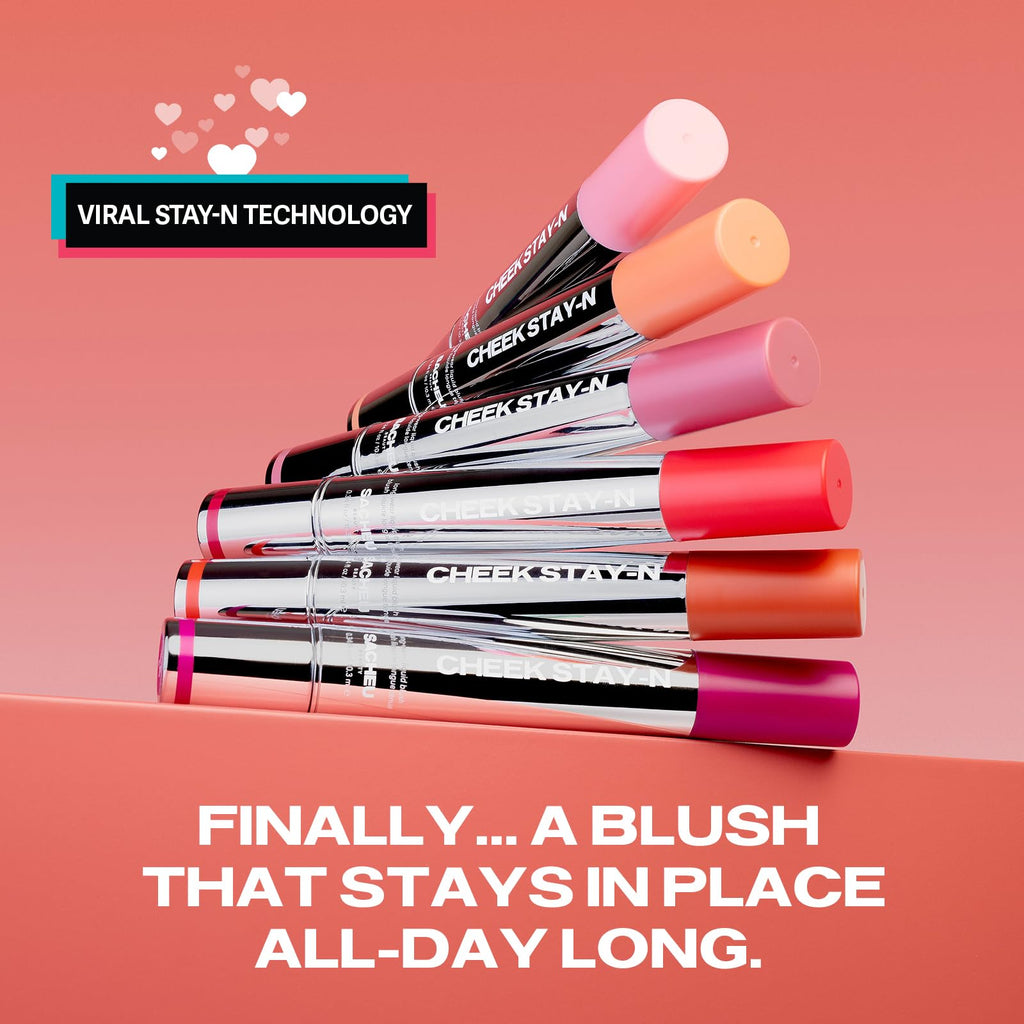 Sacheu Cheek STAY-N Liquid Blush for Cheeks — High Pigment, Buildable, Lightweight Cream Blush for Dewy & Radiant Flushed Cheeks — Long-lasting & Cruelty Free, I'm Guilty - TrustMedUSA