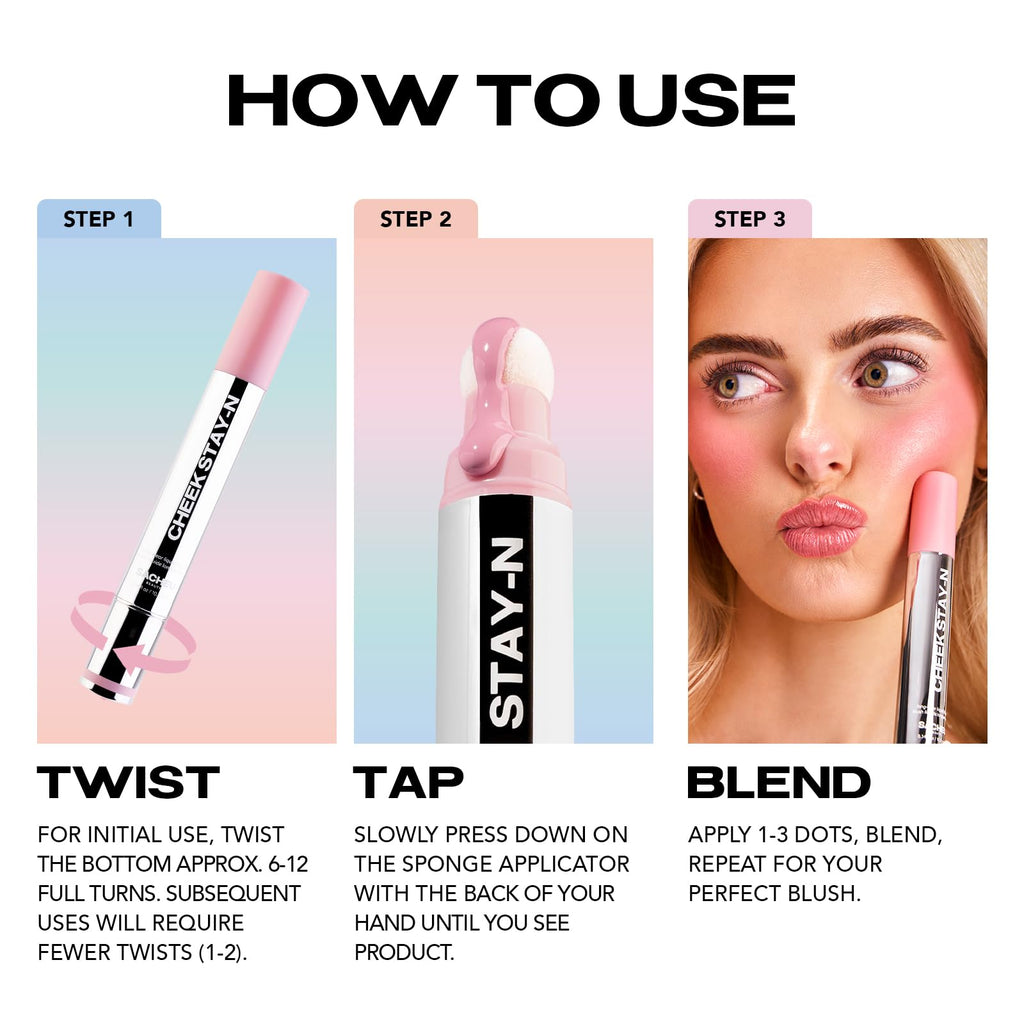 Sacheu Cheek STAY-N Liquid Blush for Cheeks — High Pigment, Buildable, Lightweight Cream Blush for Dewy & Radiant Flushed Cheeks — Long-lasting & Cruelty Free, I'm Guilty - TrustMedUSA
