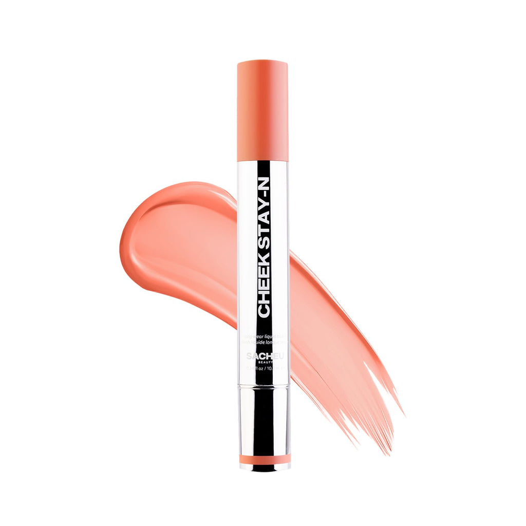 Sacheu Cheek STAY-N Liquid Blush for Cheeks — High Pigment, Buildable, Lightweight Cream Blush for Dewy & Radiant Flushed Cheeks — Long-lasting & Cruelty Free, I'm Playful - TrustMedUSA