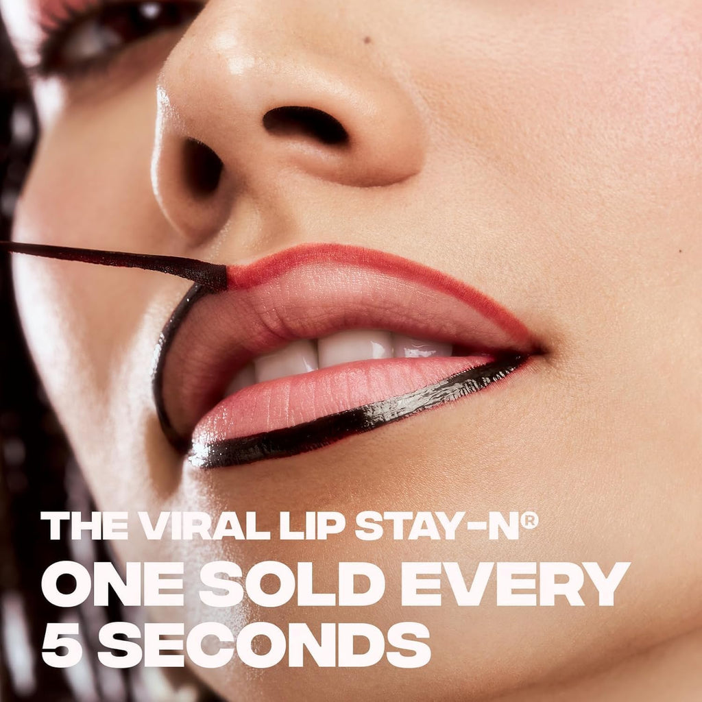 Sacheu Lip Liner STAY-N Peel Off Lip Stain — Long Lasting Waterproof Lip Tint with Hyaluronic Acid & Vitamin E — Transfer Proof Matte Finish, Vegan & Cruelty-Free (p-INKED) - TrustMedUSA
