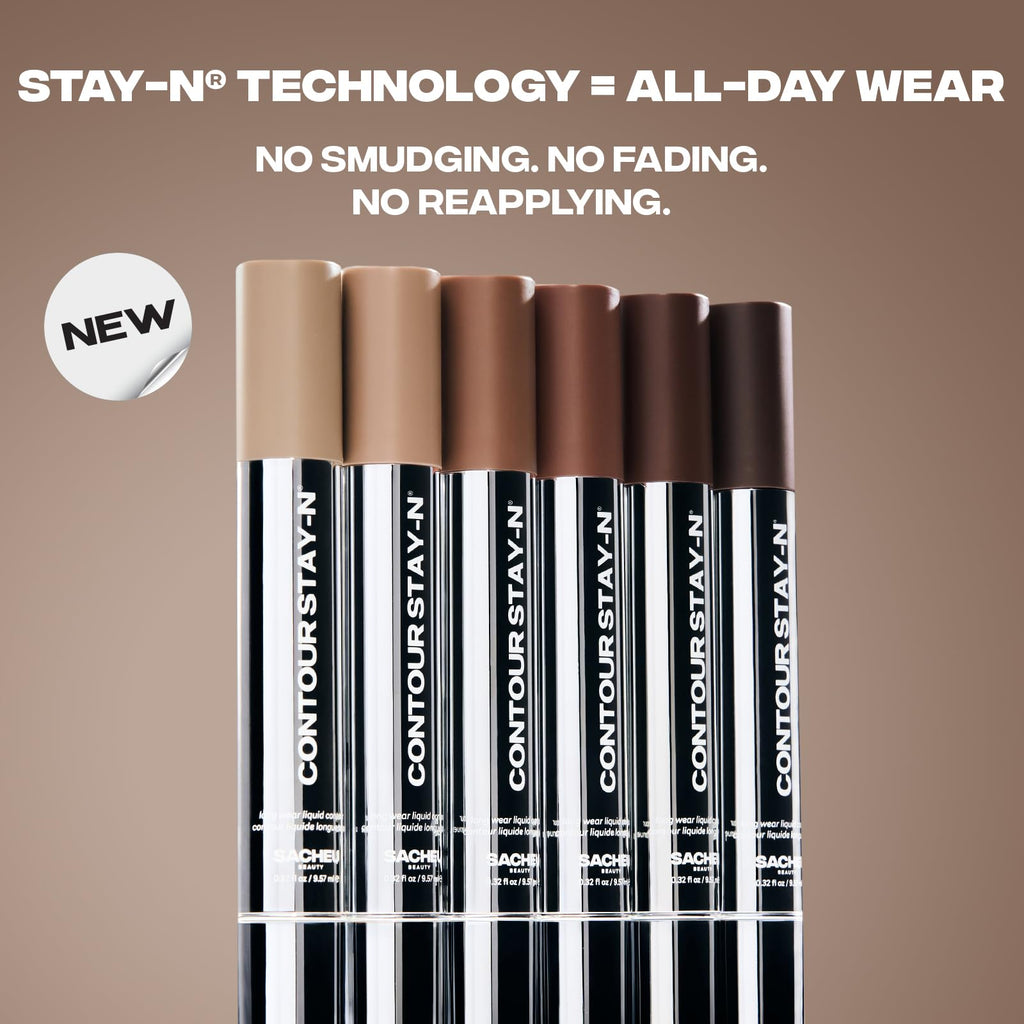 Sacheu Liquid Contour STAY-N Long Wear Cream Contour Makeup — Long Lasting, Blendable, & Lightweight Formula — Vegan & Cruelty-free, Giving Drama - TrustMedUSA