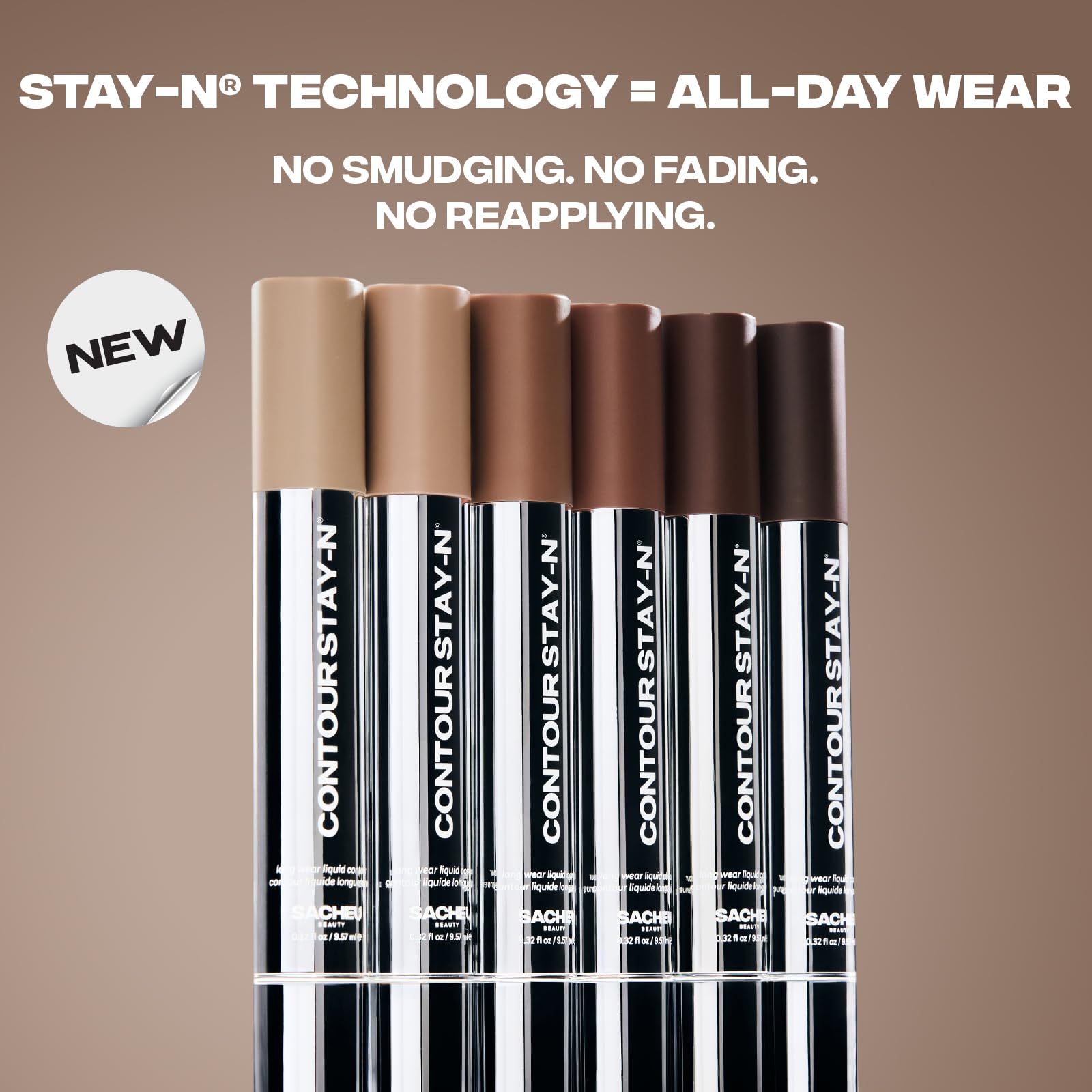 Sacheu Liquid Contour STAY-N Long Wear Cream Contour Makeup — Long Lasting, Blendable, & Lightweight Formula — Vegan & Cruelty-free, Giving Drama - TrustMedUSA