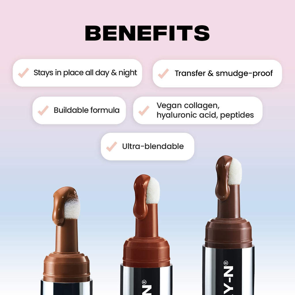Sacheu Liquid Contour STAY-N Long Wear Cream Contour Makeup — Long Lasting, Blendable, & Lightweight Formula — Vegan & Cruelty-free, Giving Drama - TrustMedUSA