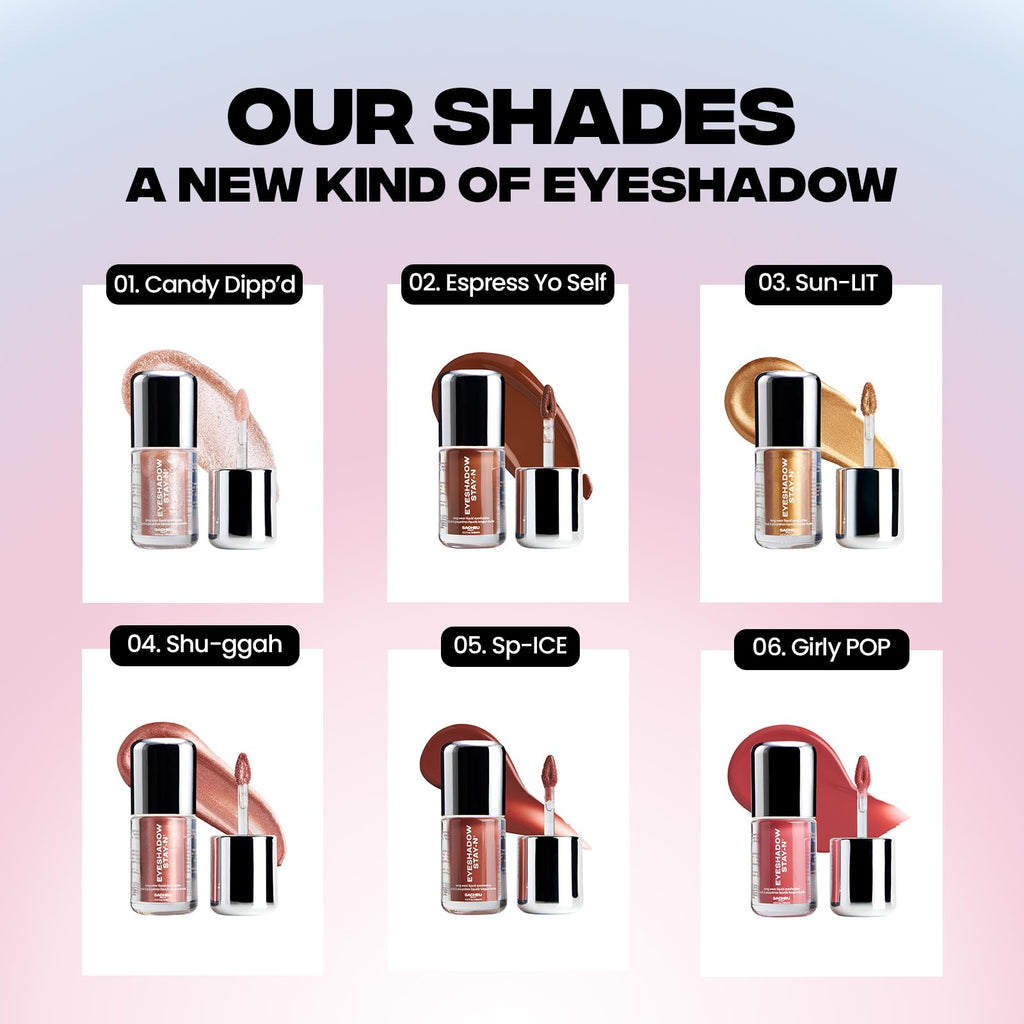Sacheu Liquid Eyeshadow STAY-N Longwear Eye Makeup — Buildable Highly Pigmented & Blendable Eye Shadow Cream in Matte & Shimmer Finishes, Candy Dipp’d - TrustMedUSA