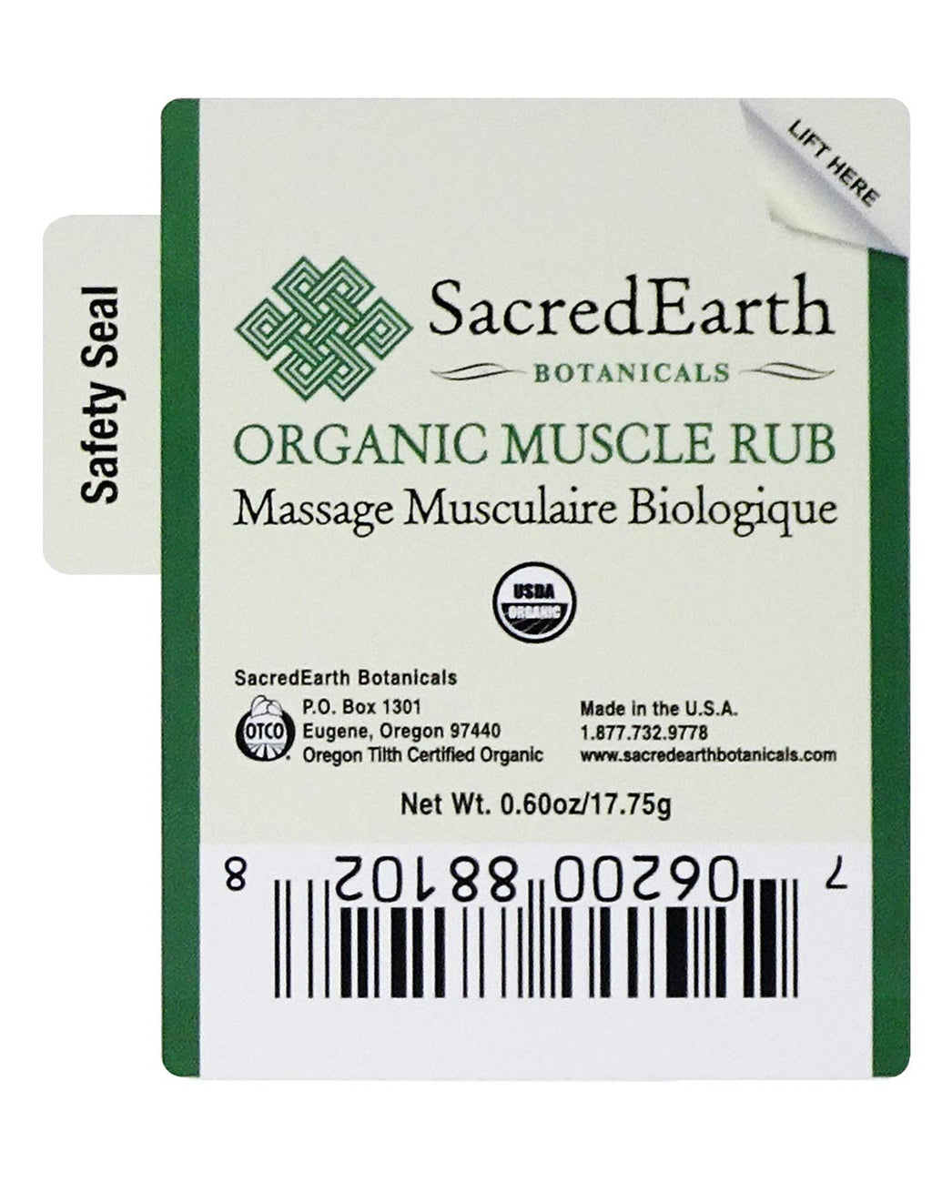 Sacred Earth Botanicals Organic Muscle Rub Single (2-Pack) - TrustMedUSA