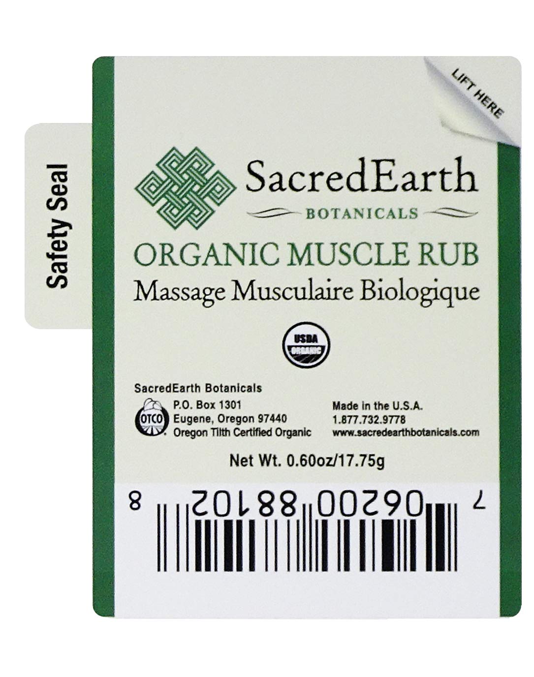 Sacred Earth Botanicals Organic Muscle Rub Single (2-Pack) - TrustMedUSA