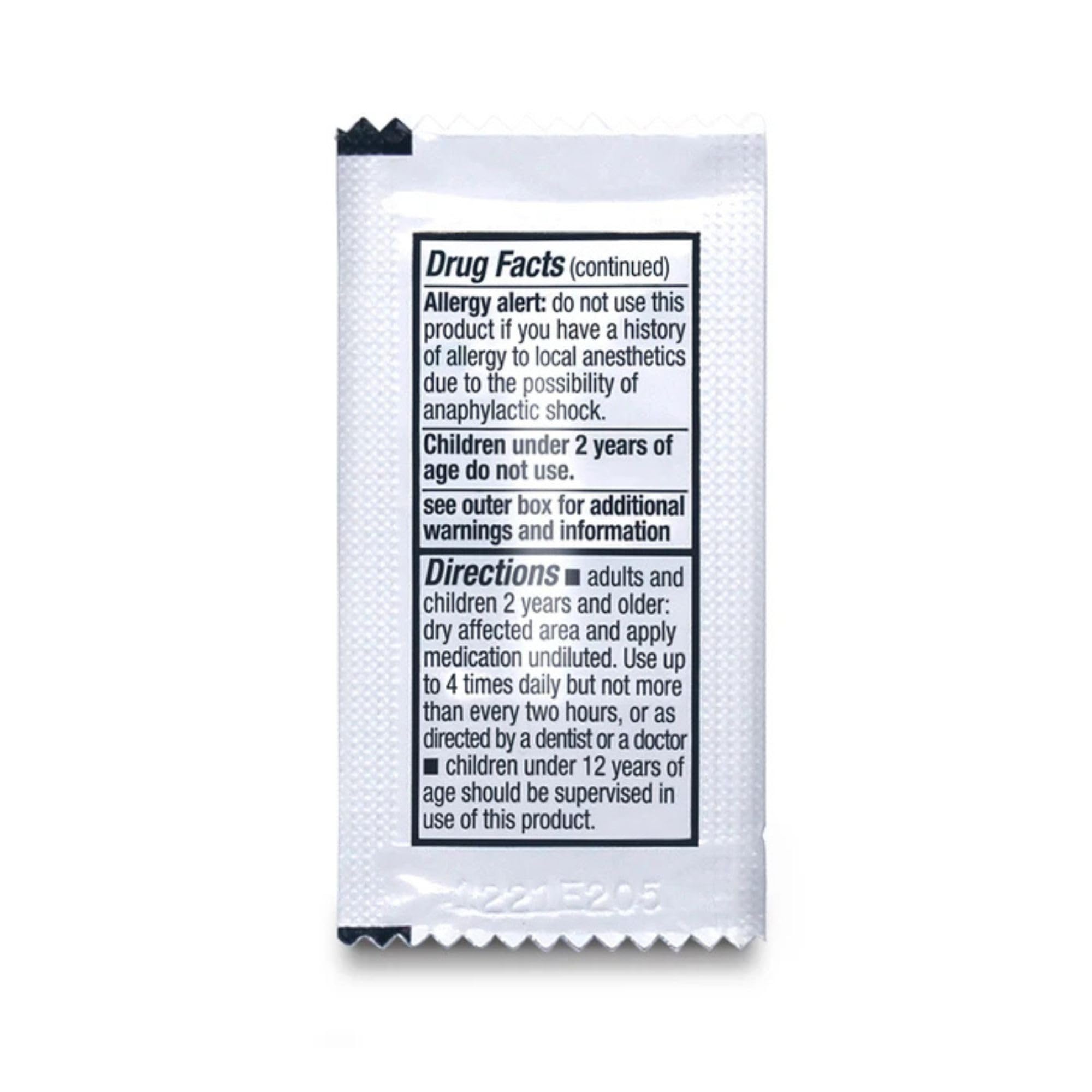 Safetec Oral Pain Relief, .75 g Packets, Box of 144 - TrustMedUSA