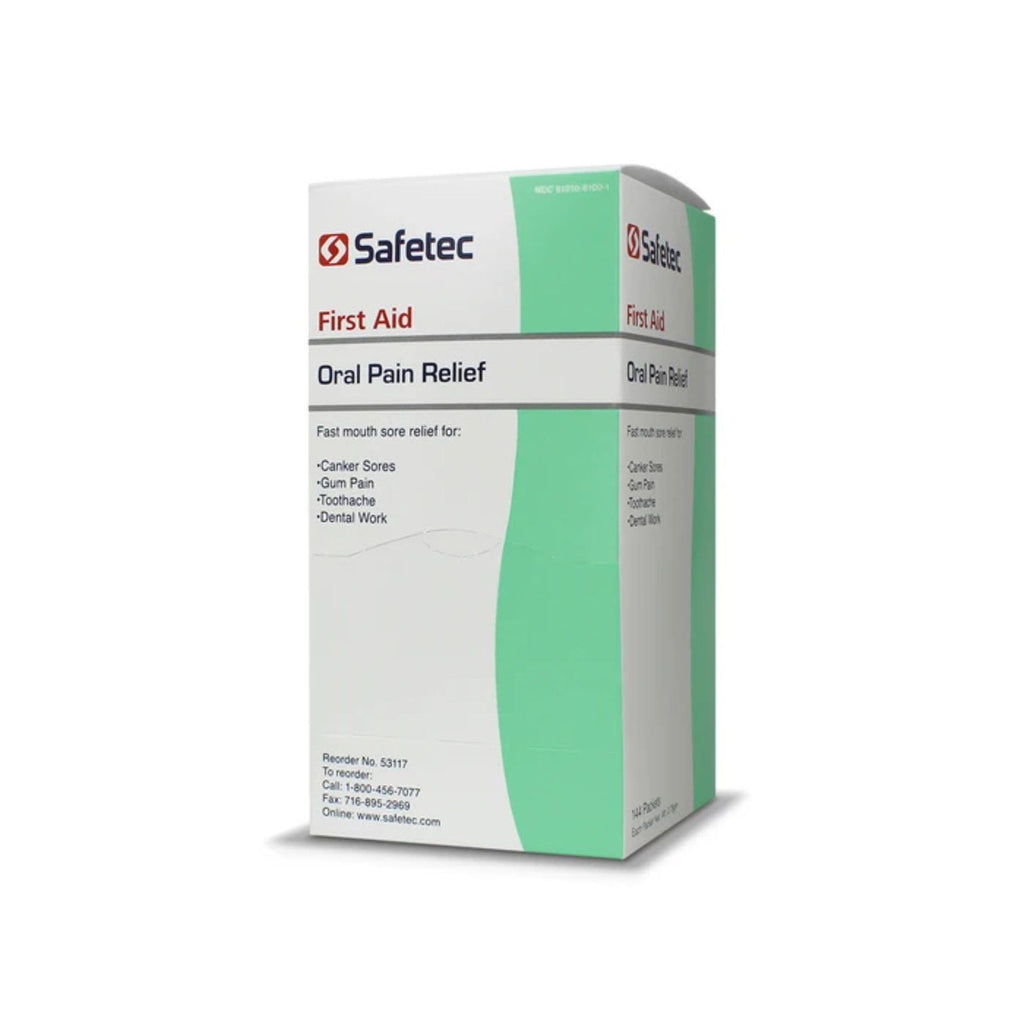 Safetec Oral Pain Relief, .75 g Packets, Box of 144 - TrustMedUSA