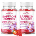Saffron Gummies for Adult Kids, 10-IN-1 Formula with Saffron 88.5mg, Vitamins D3 & B6, Magnesium, Zinc, Ashwagandha, L-Theanine, St. John's Wort - Supports Mood & Focus, Strawberry Flavor, 60 Count - TrustMedUSA