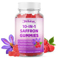 Saffron Supplement Gummies for Kids & Adults Supports Antioxidant Function with Ashwagandha, L-Theanine, Rhodiola Rosea, Lemon Balm, Vitamin D3, B6, Magnesium & Zinc – Raspberry Flavor, 60 Count - TrustMedUSA