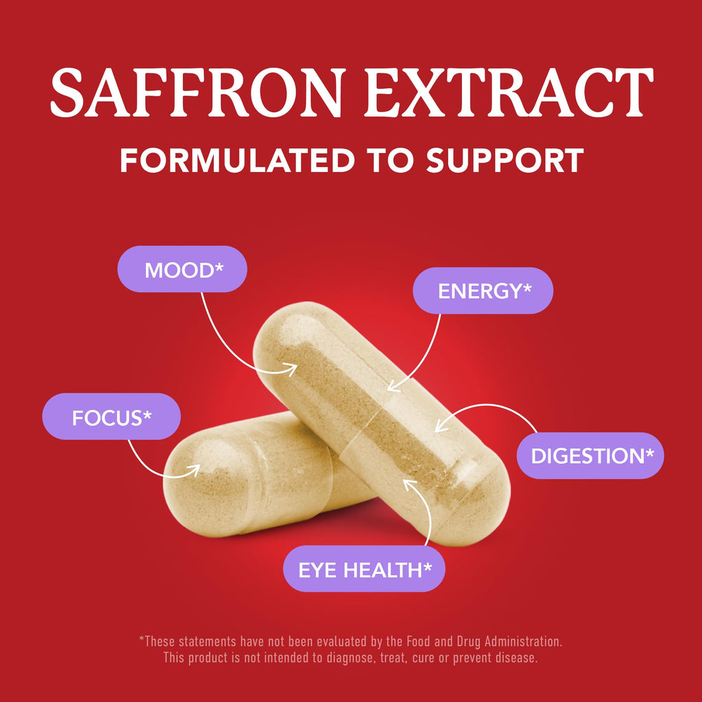 Saffron Supplements 88.5mg | 3-Month Supply | Pure Saffron Extract Capsules for Mood, Focus, Eye Health & Energy Balance Support | Crocus Sativus Extract | Gluten-Free & Non-GMO | 90 Capsules - TrustMedUSA